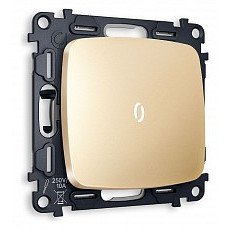 Выключатель проходной одноклавишный с подсветкой без рамки ambrella volt quant mo602035